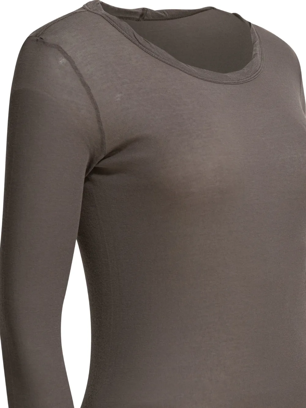 Rick Owens Midi-jurk met lange mouwen Grijs