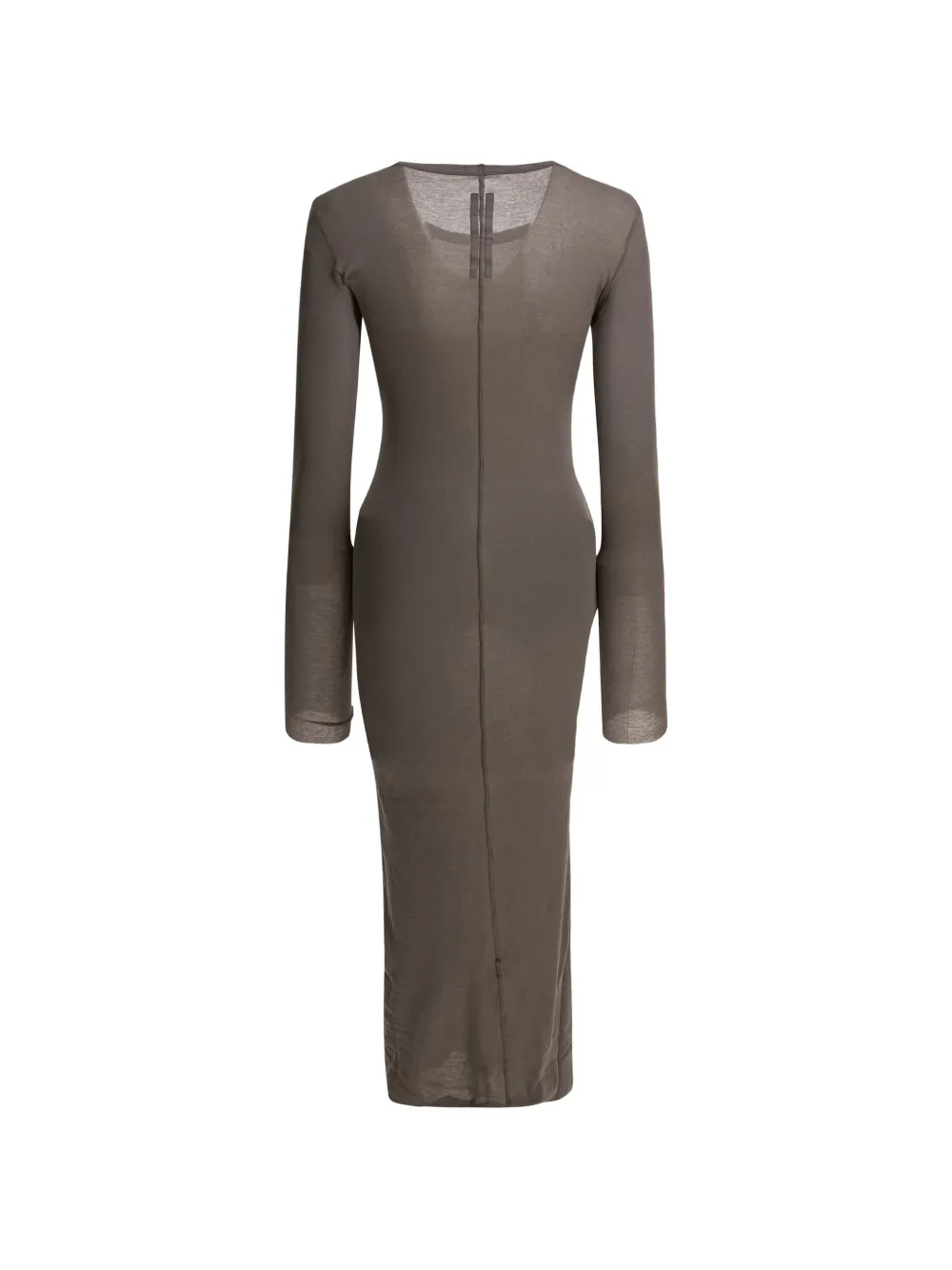 Rick Owens Midi-jurk met lange mouwen Grijs