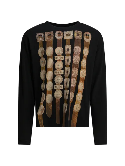 KAPITAL camisa con hebilla estampada