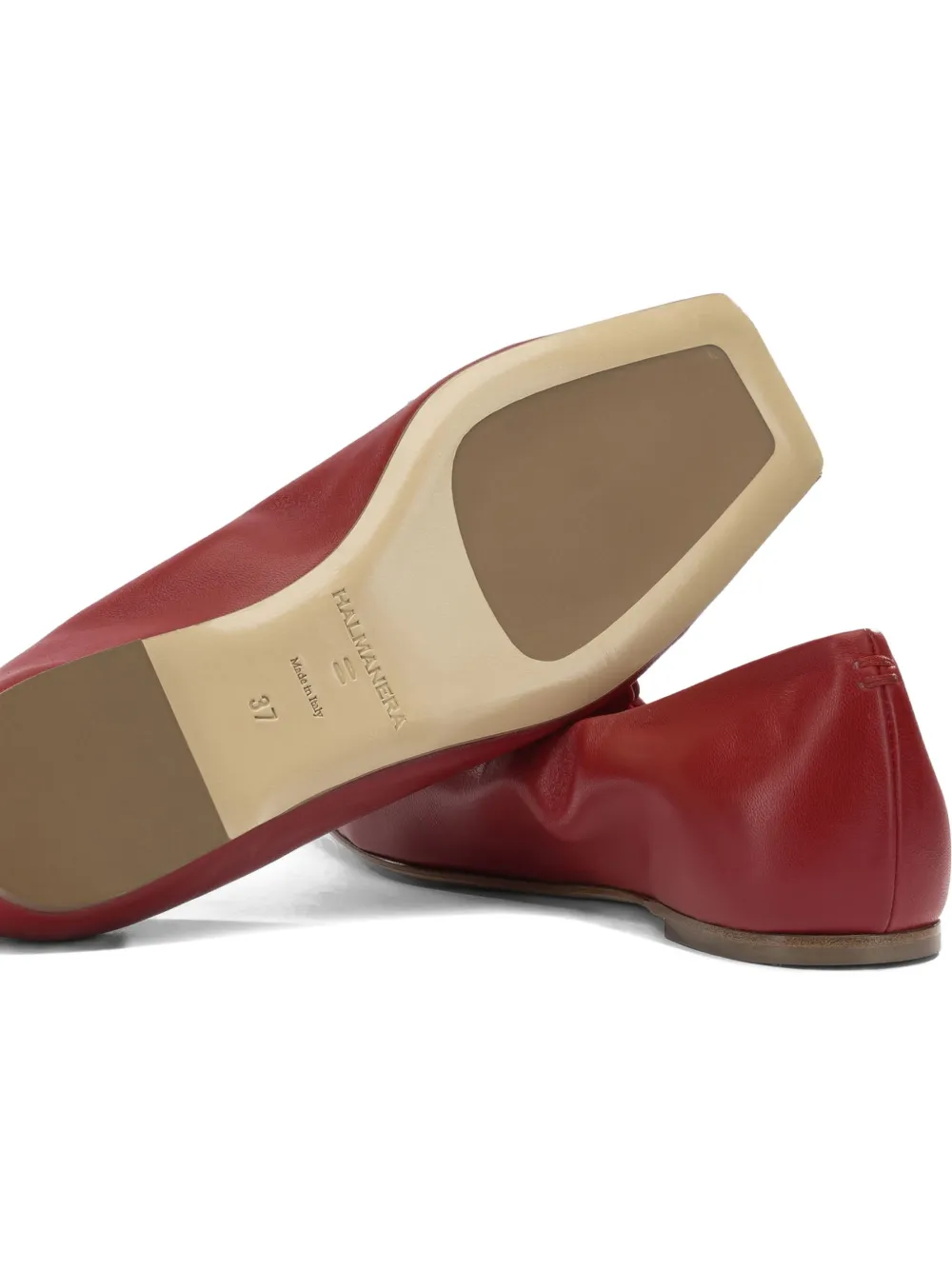 Halmanera Loafers met open neus Rood