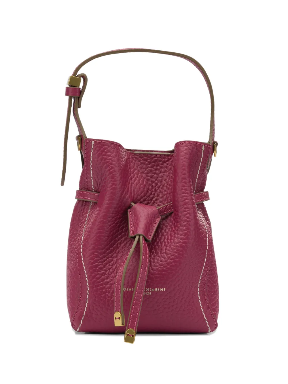 GIANNI CHIARINI Sienna drawstring leather tote bag - Rosa