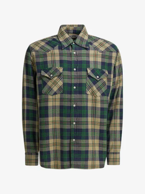 KAPITAL plaid pocket shirt
