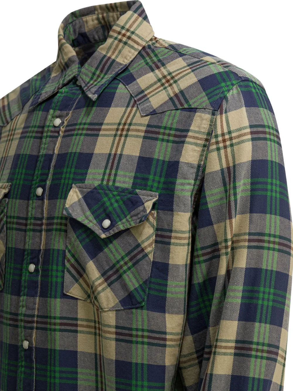  Kapital Plaid Pocket Shirt - Neutrals 