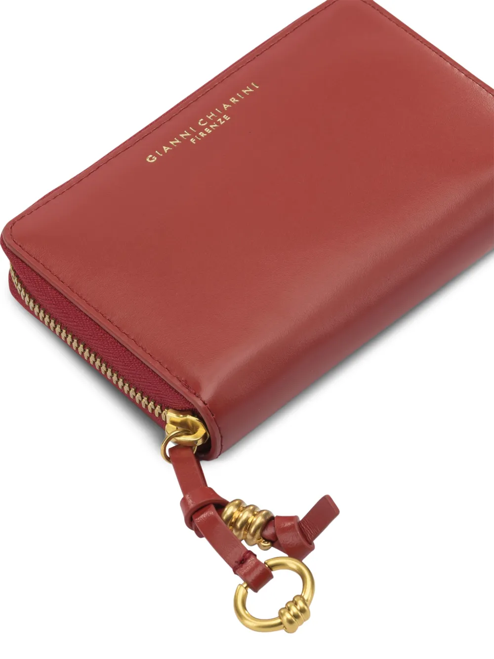 GIANNI CHIARINI Portemonnee met logo-stempel Rood