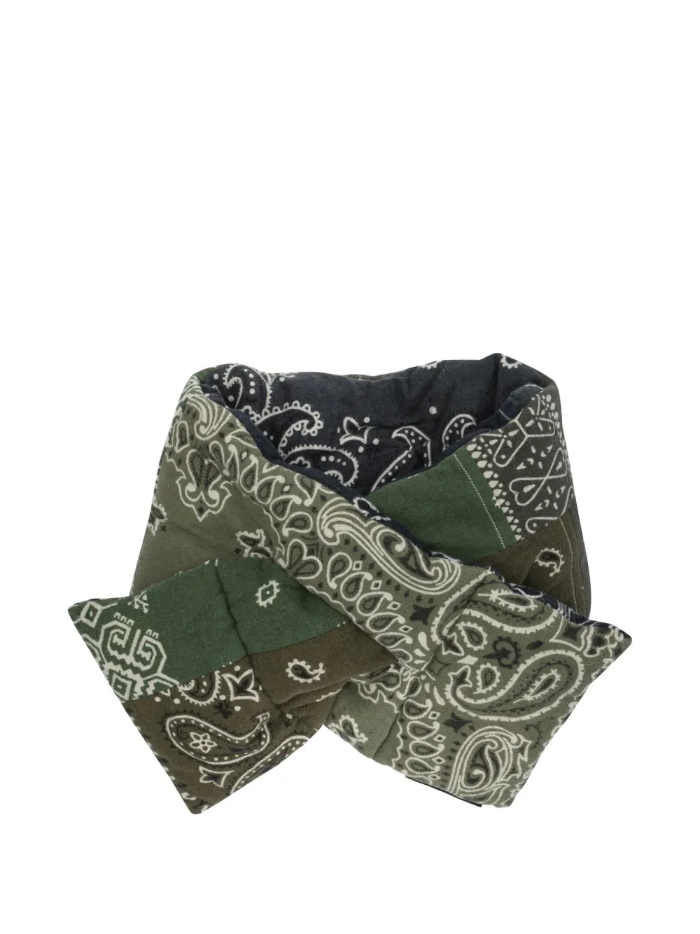 KAPITAL paisley patchwork scarf - Verde