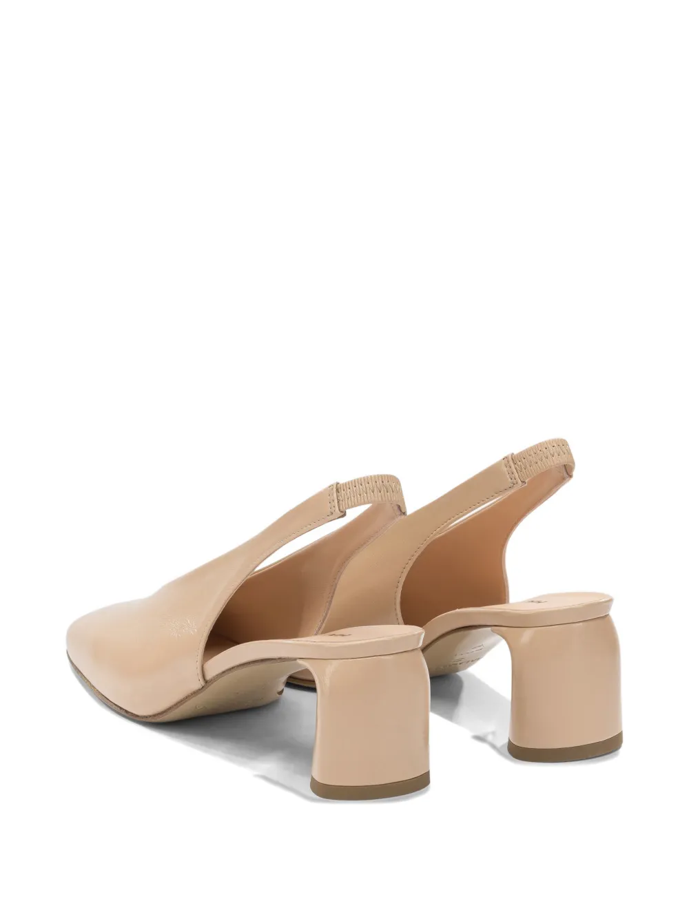 Halmanera Slingback pumps met blokhak Beige
