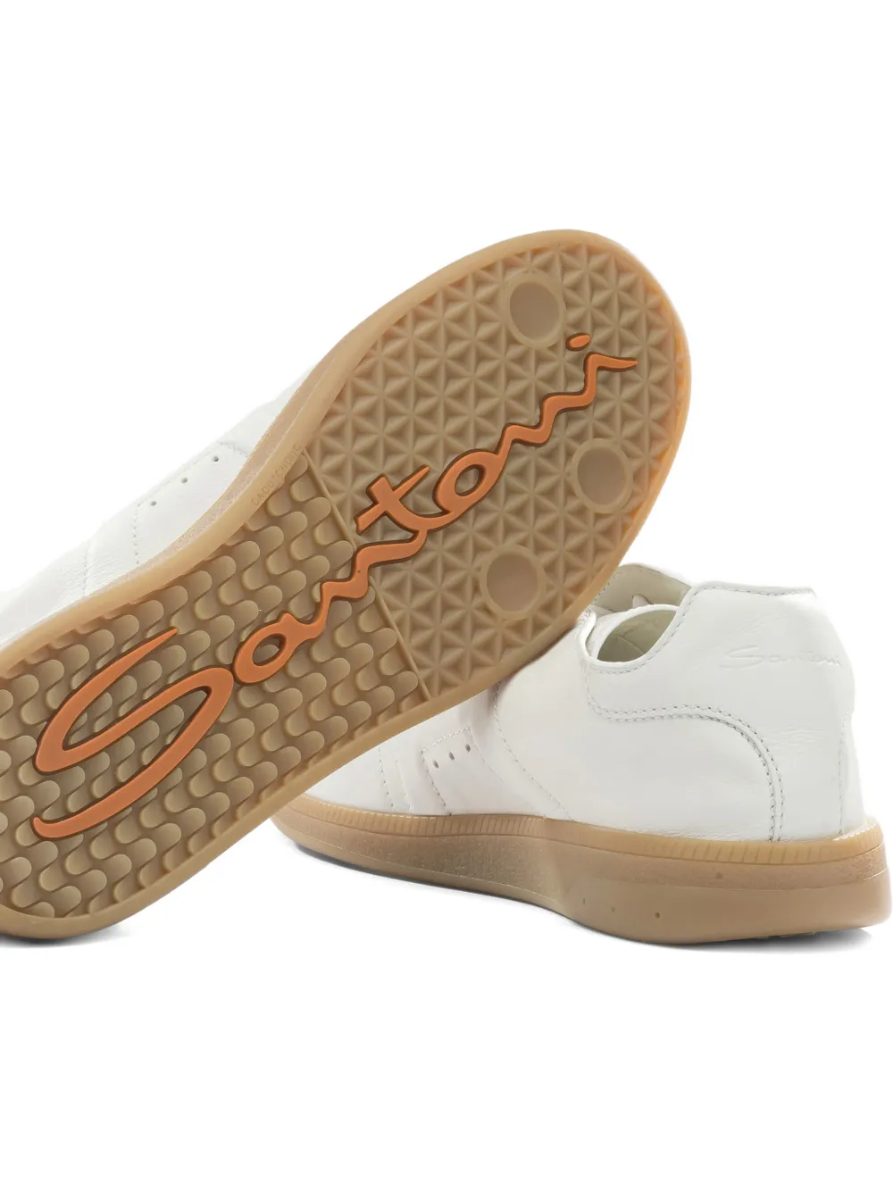 Santoni Leren sneakers Wit