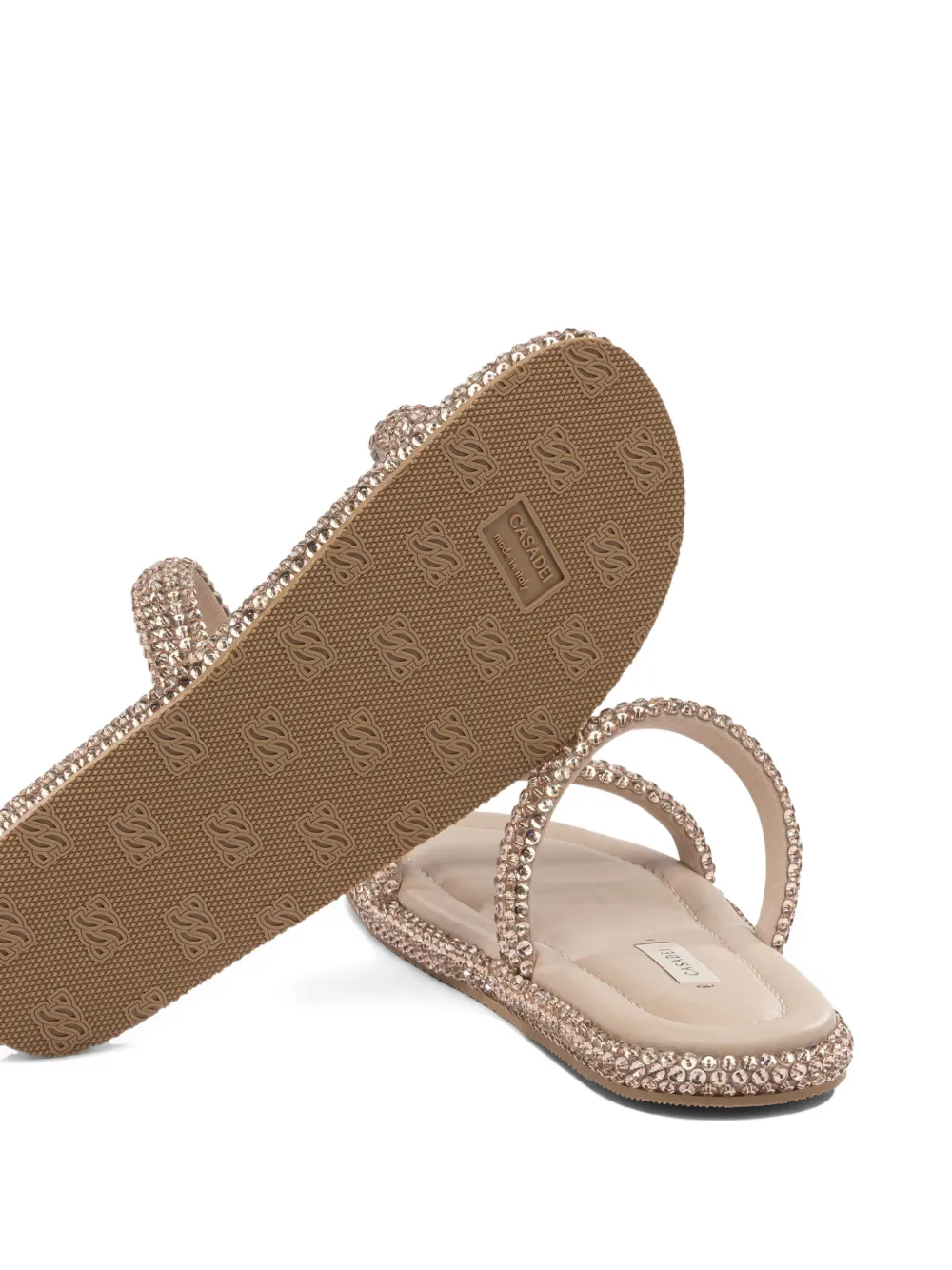 Casadei Sandalen verfraaid met kralen Beige
