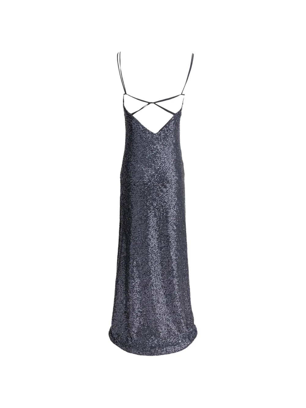Semper V-neck Maxi Dress In Gray
