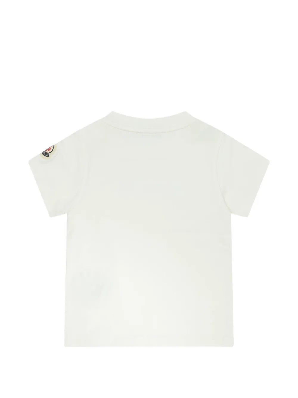 Moncler Enfant T-shirt met logo Beige