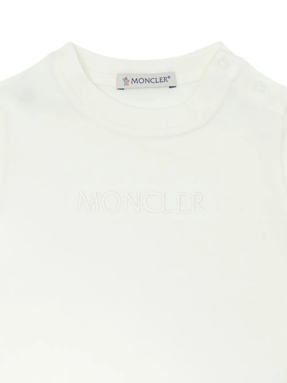 Moncler Enfant T-shirt met logo Beige