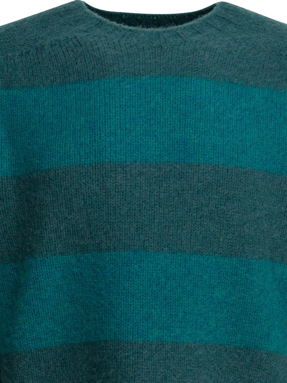  Beams Plus Pull Rayé - Vert 