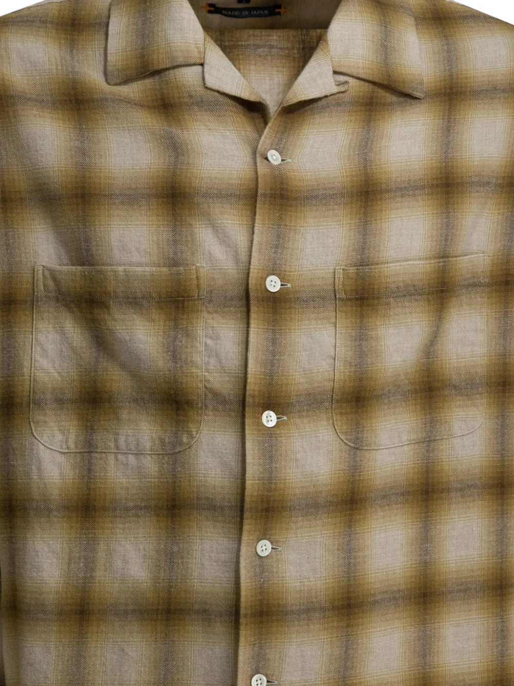 BEAMS PLUS Geruit overhemd Beige