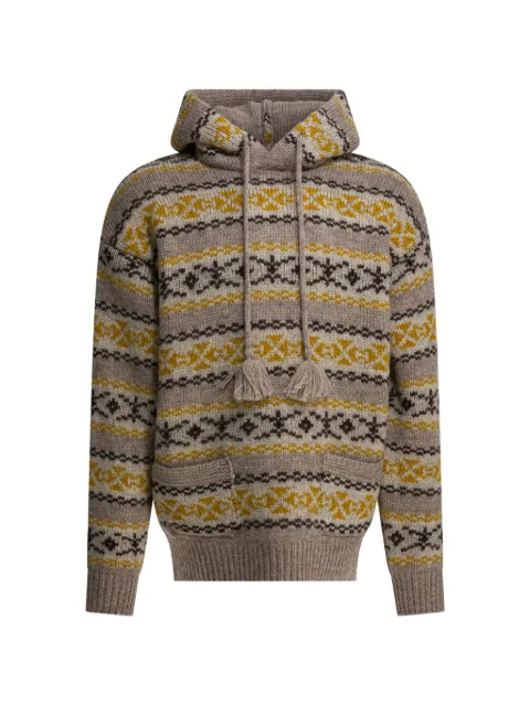 KAPITAL Fair Isle-knit hoodie