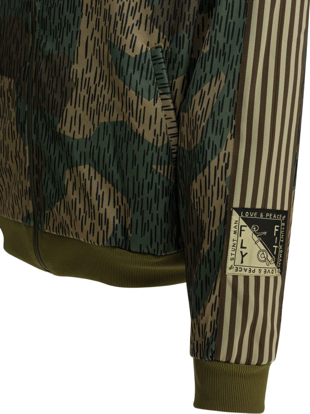 striped camouflage sweatshirt