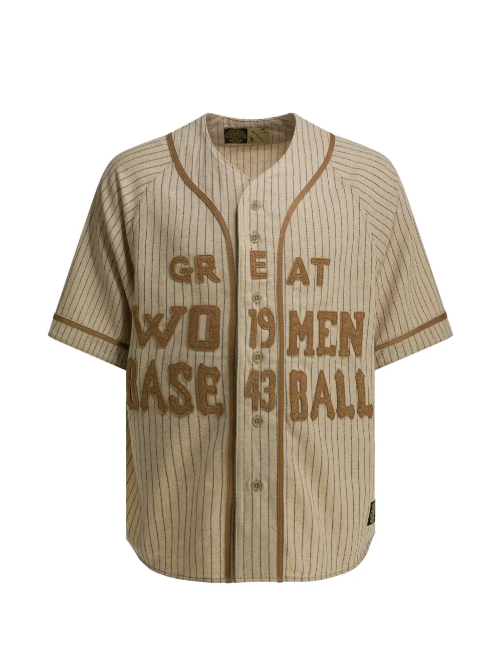 KAPITAL short-sleeve pinstripe shirt - Toni neutri