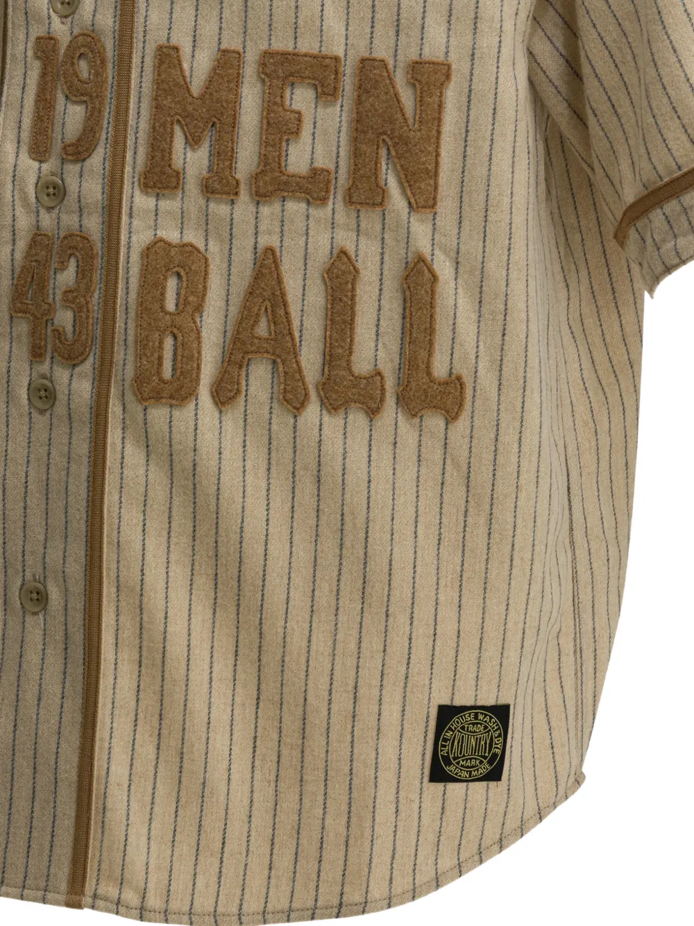 short-sleeve pinstripe shirt