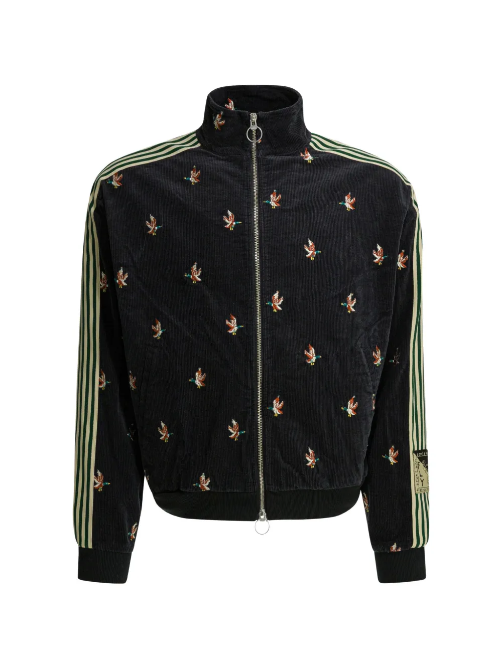 KAPITAL striped embroidered corduroy jacket - Nero