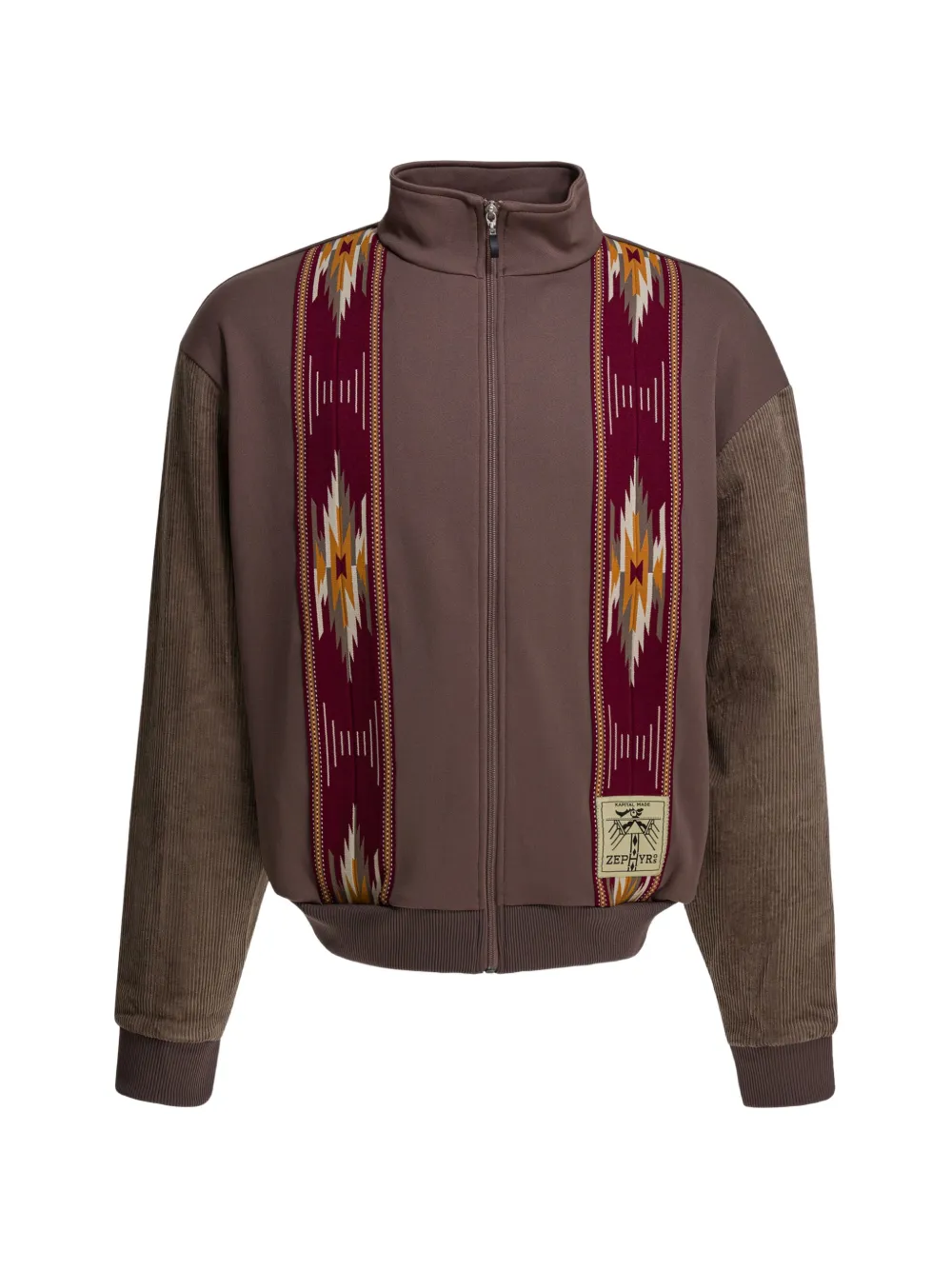 KAPITAL Kochi & Zaphyr zip-up track jacket - Marrone