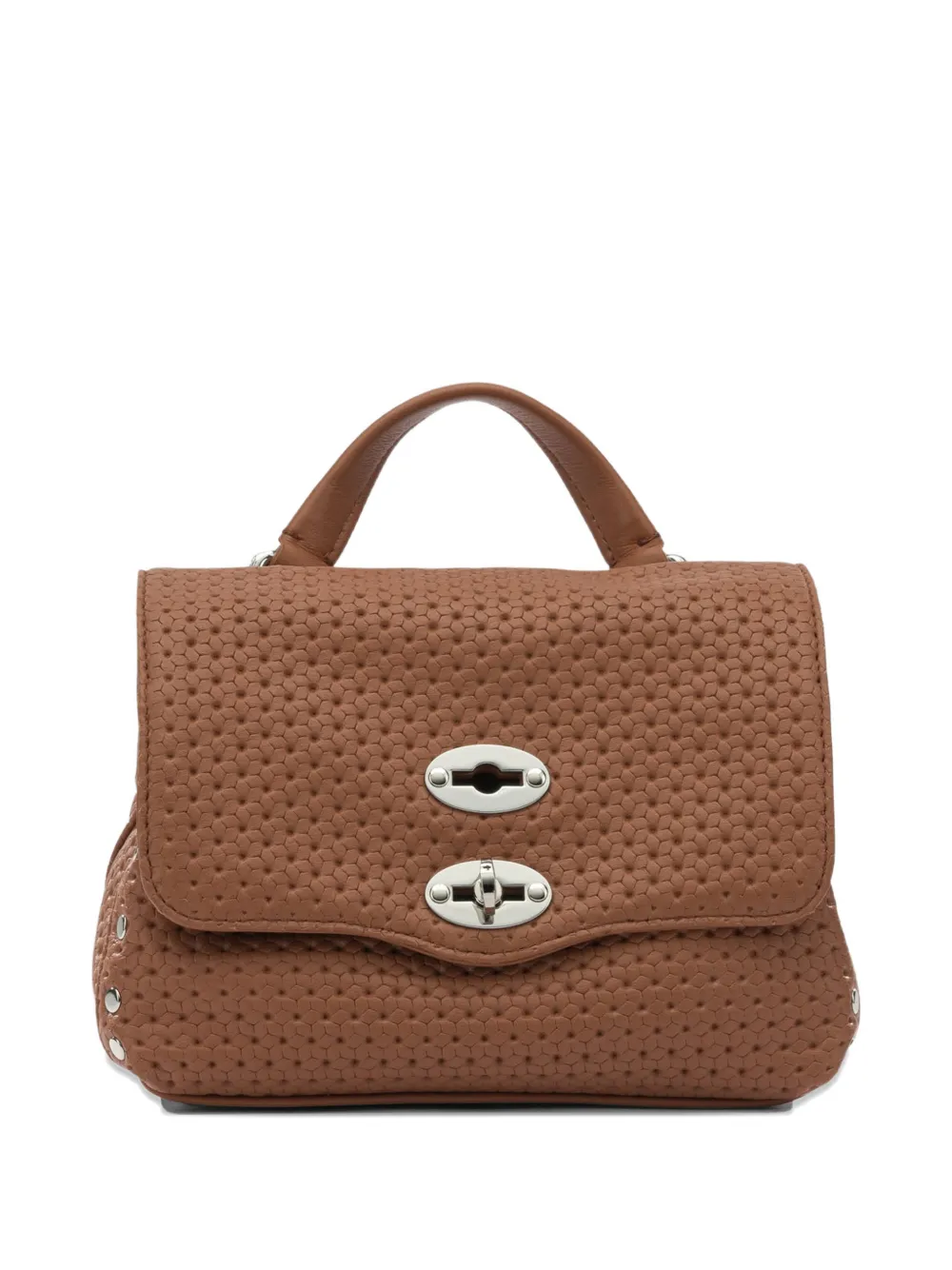 Zanellato Postina® woven studded tote bag - Marrone