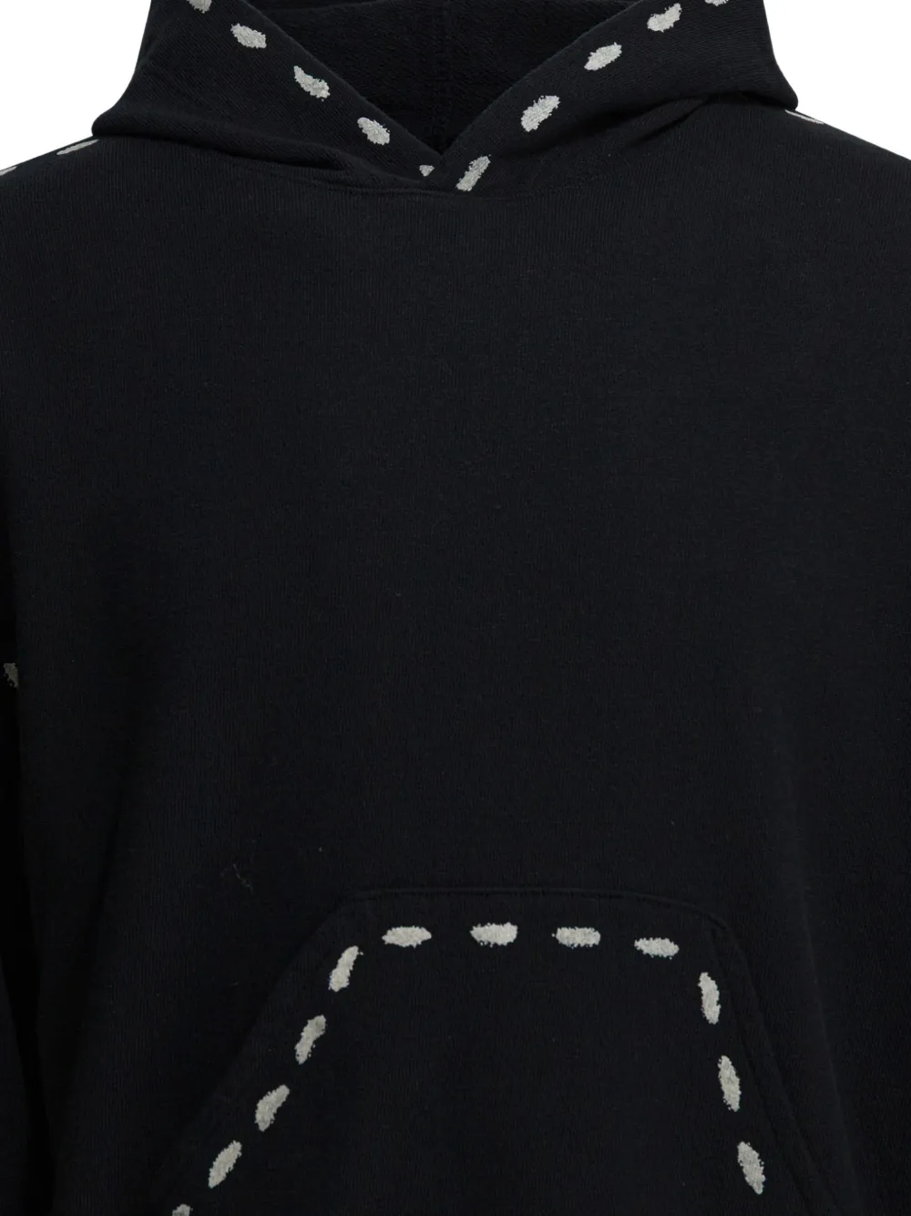 KAPITAL Hoodie met stiksel detail Zwart