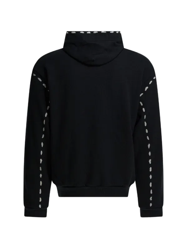 KAPITAL stitch-detail Hoodie | Black | FARFETCH