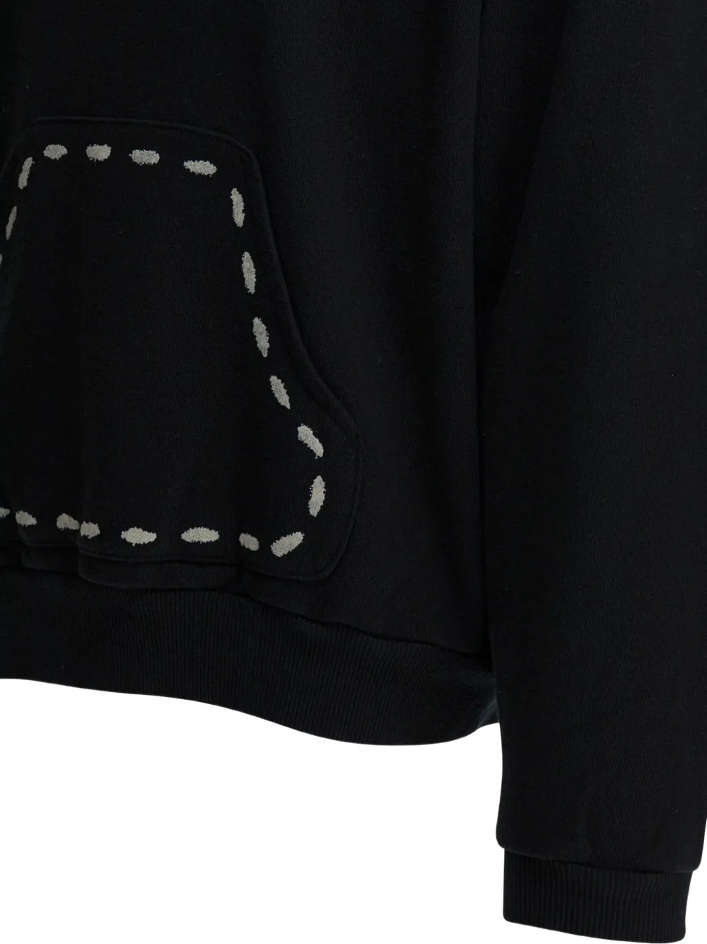 KAPITAL Hoodie met stiksel detail Zwart
