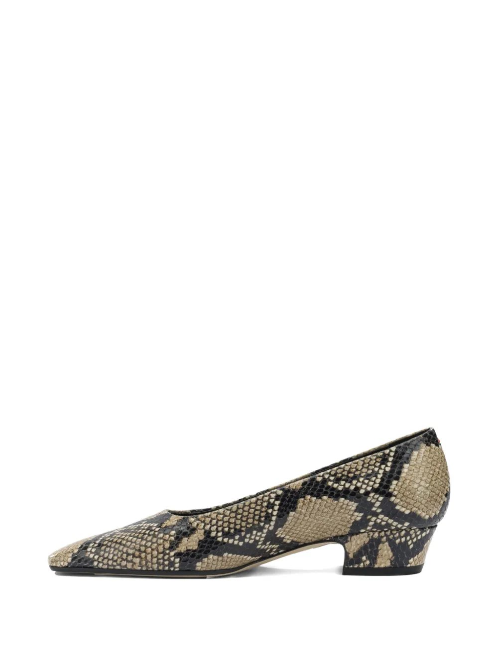 Aeyde Pumps met slangenprint Beige