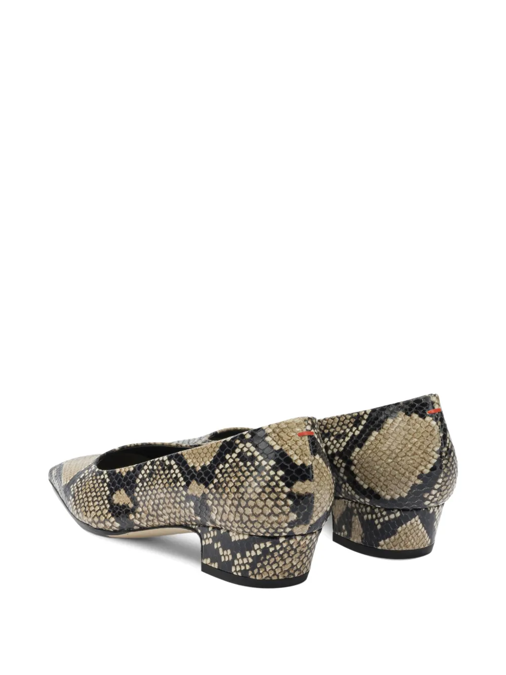  Aeyde Snake Print Heeled Pumps - Neutrals 