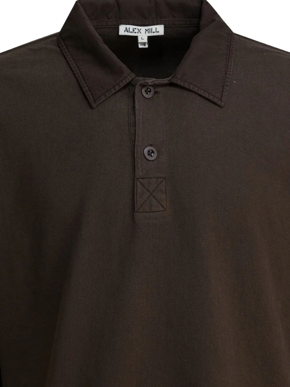  Alex Mill Buttoned Polo Shirt - Brown 
