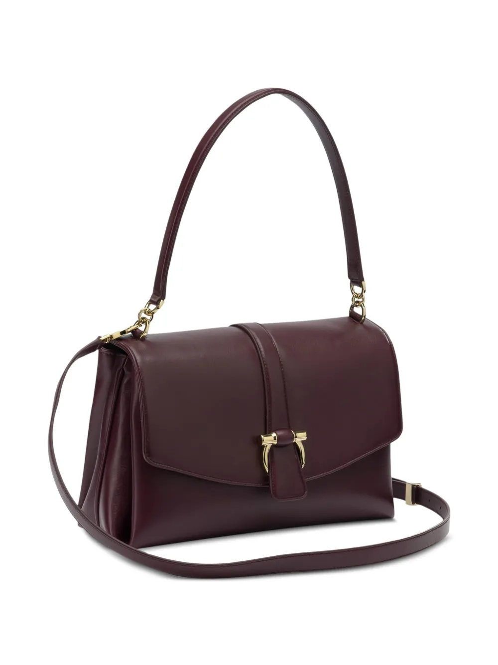  Ferragamo Front Flap Shoulder Bag - Red 