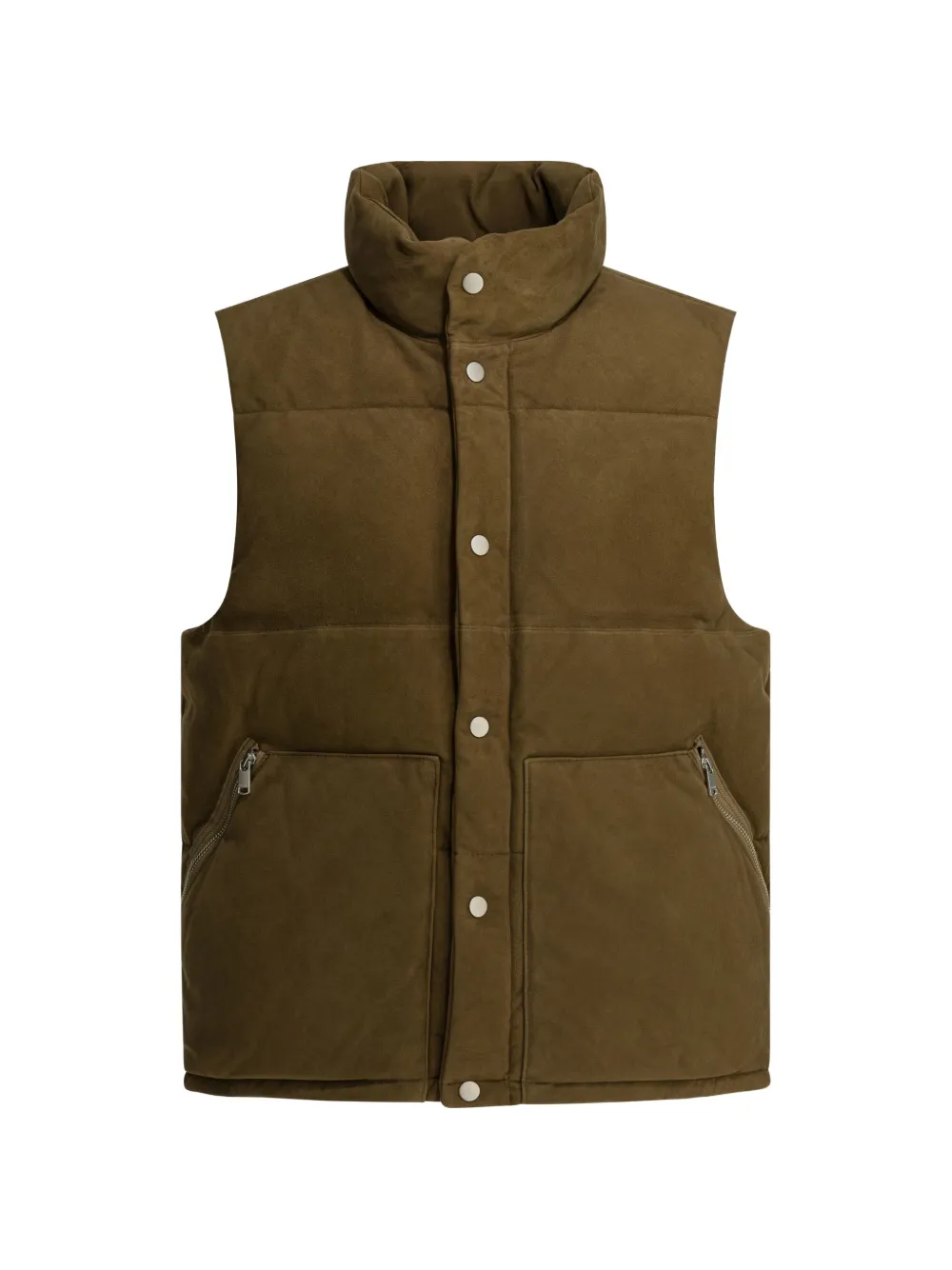 nonnative zip-pocket buttoned gilet - Brown
