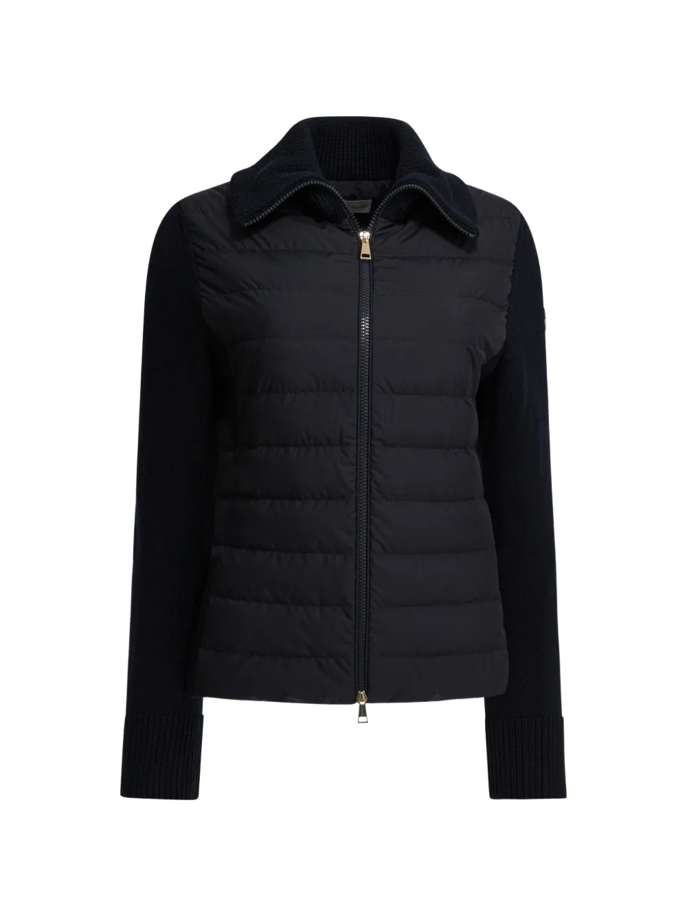 Moncler ribbed panelled jacket - Blu