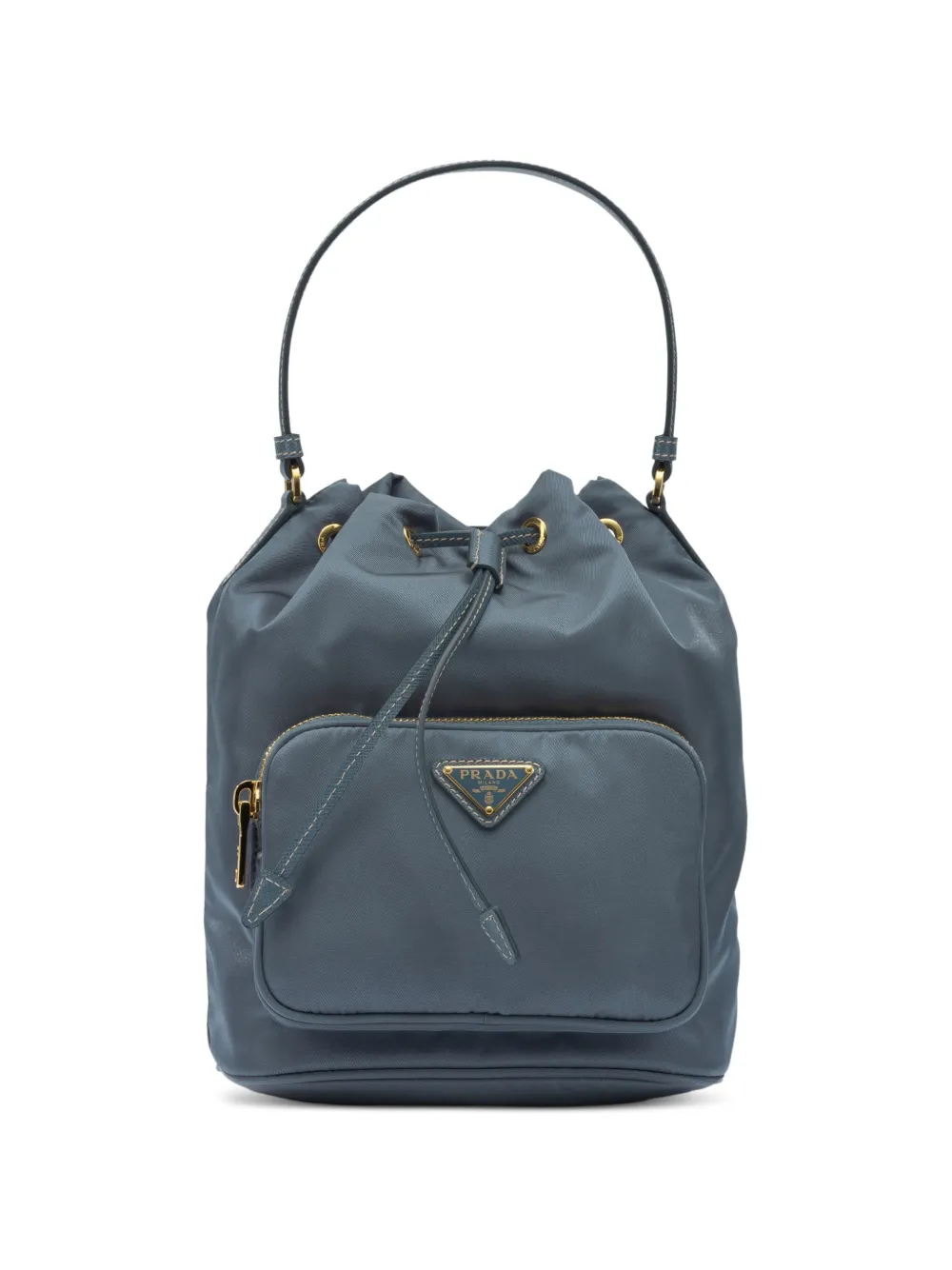 Prada Borsa a secchiello con coulisse - Blu