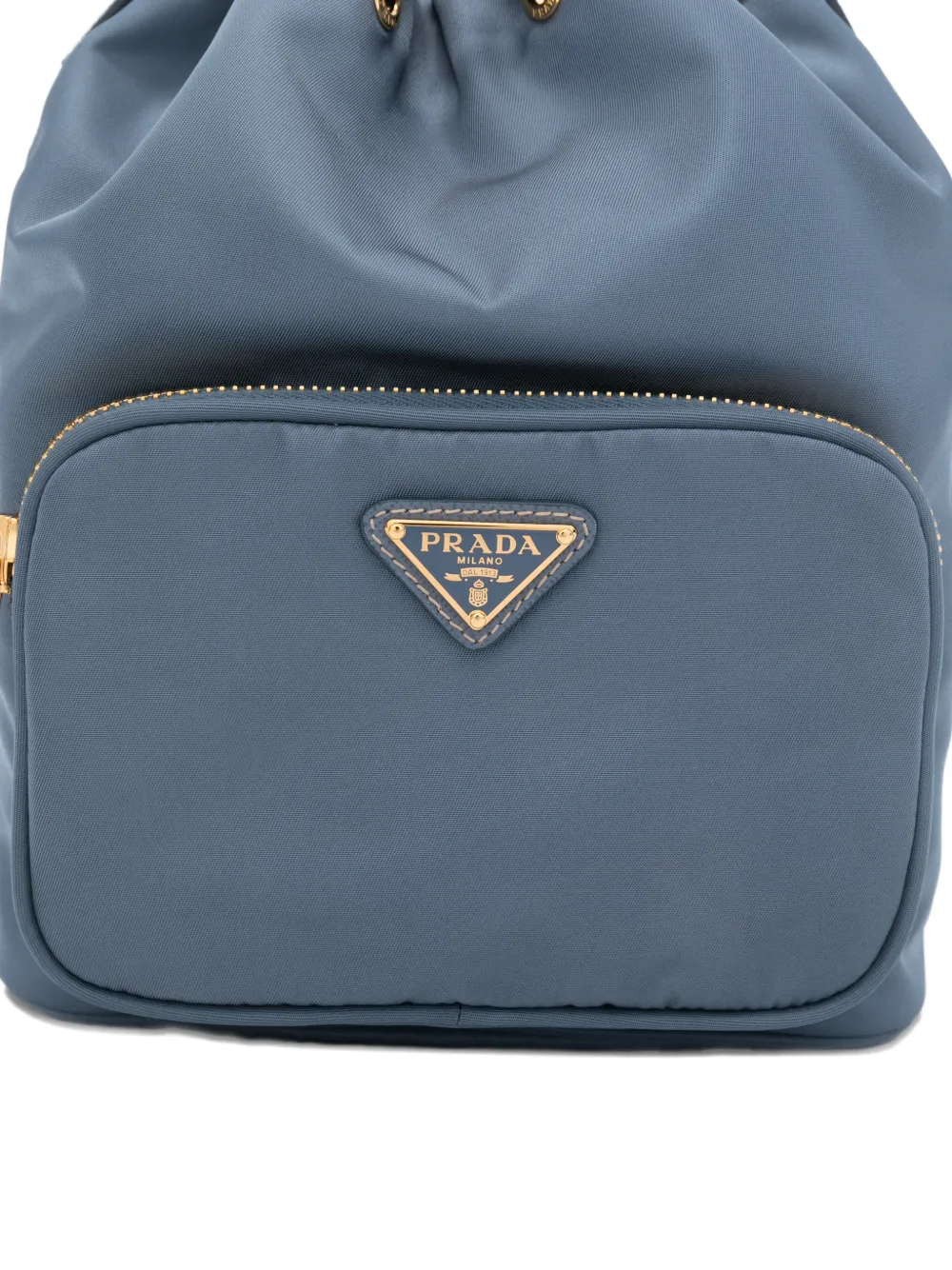 drawstring zip bucket bag