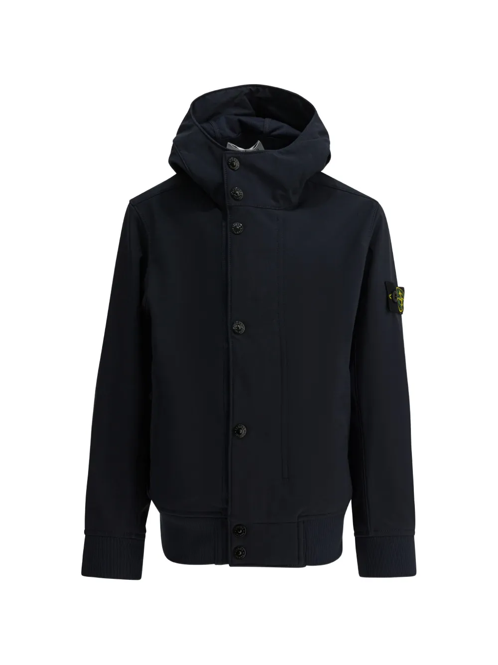 Stone Island Junior hooded buttoned jacket - Blau