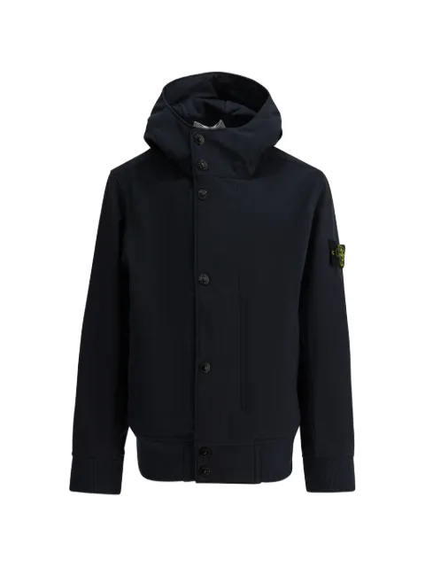 Stone Island Junior hooded buttoned jacket