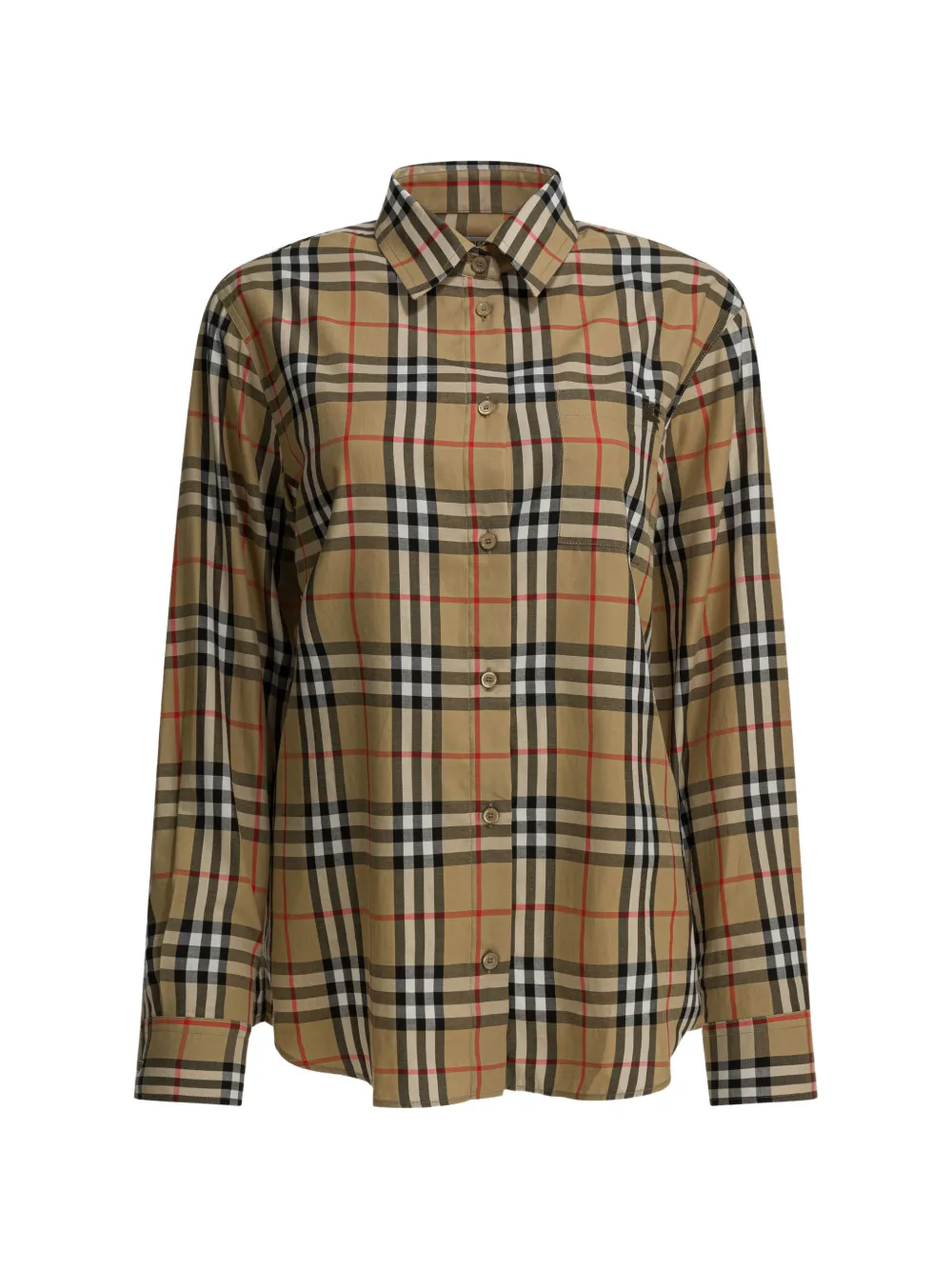 Burberry long-sleeved checked shirt - Toni neutri