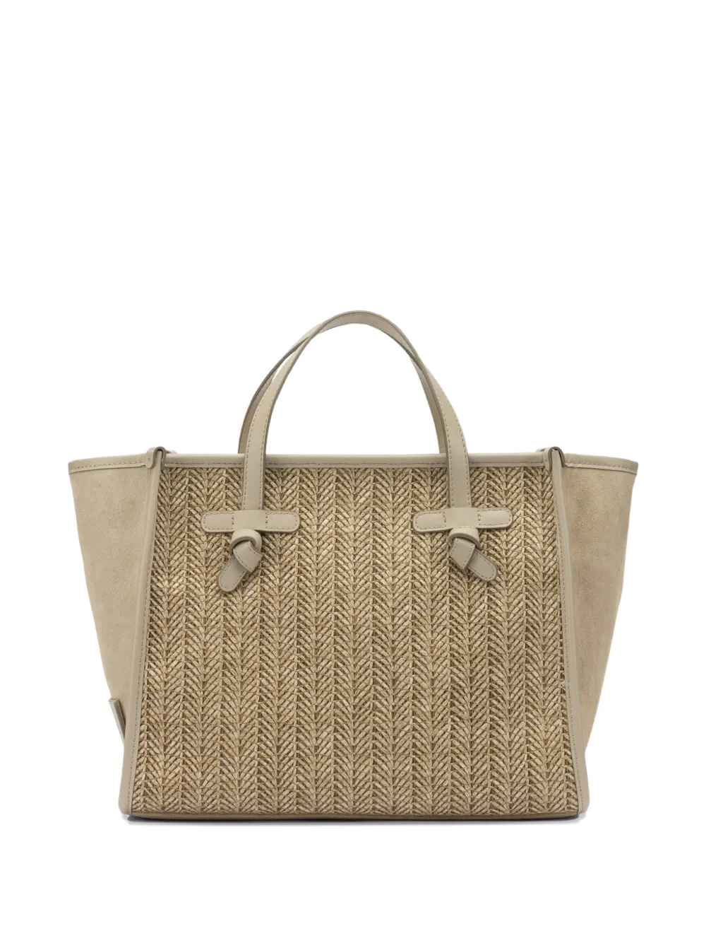 GIANNI CHIARINI woven knotted-detail tote bag - Toni neutri