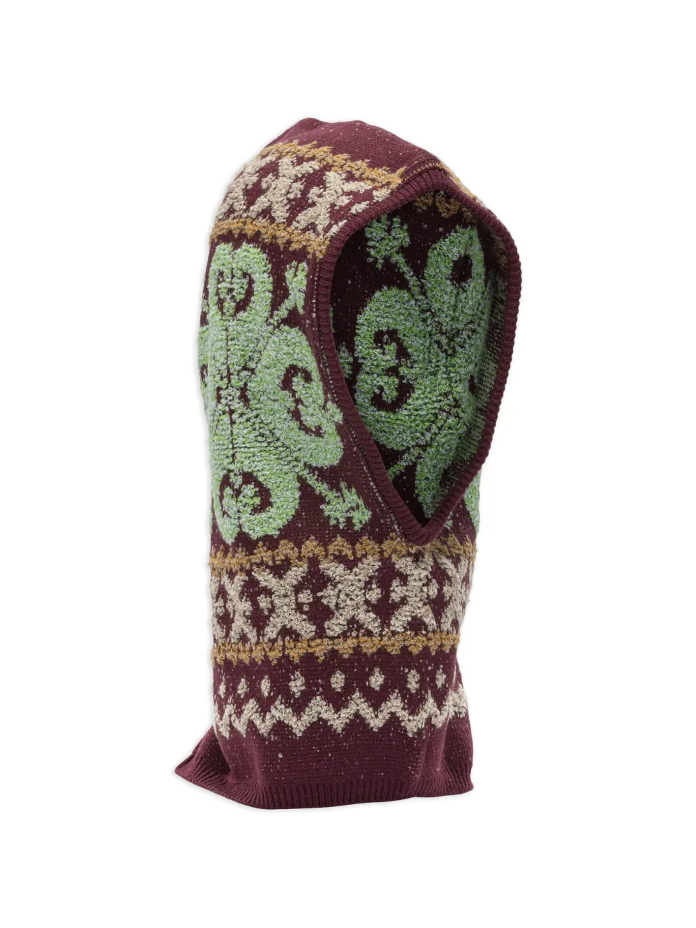 Kapital Patterned Balaclava Hat - Red 