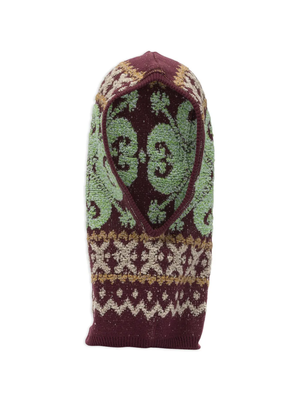 KAPITAL patterned balaclava hat - Rosso