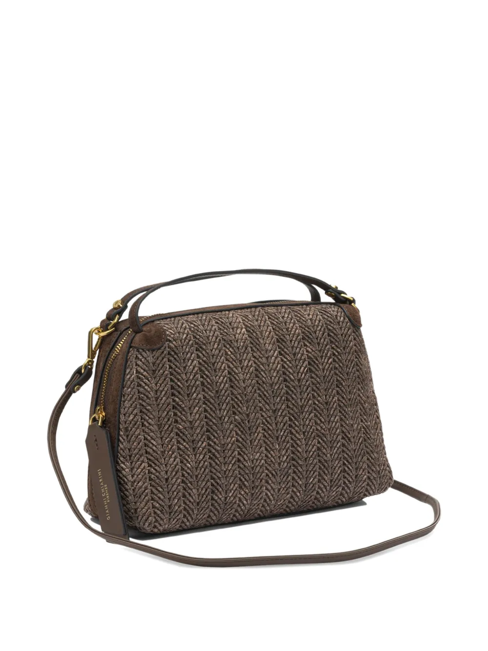 Alifa woven handle tote bag