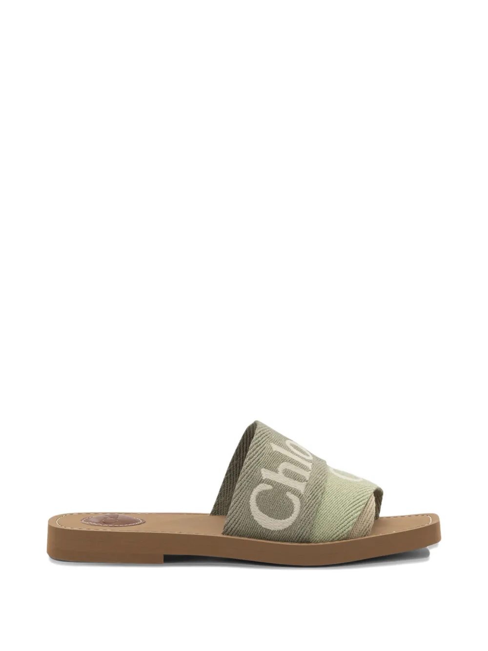 Chloé Woody Sandals In Green