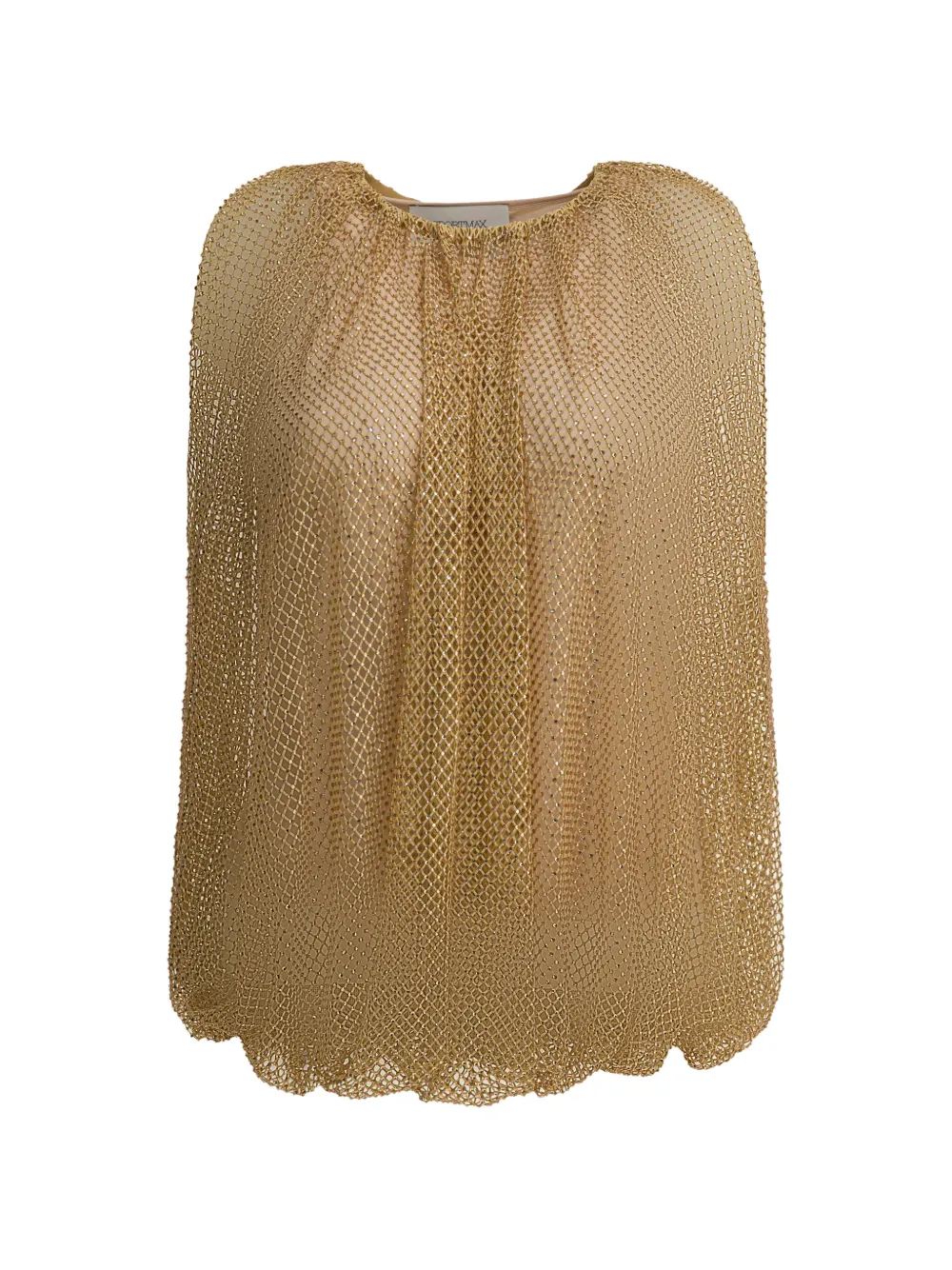 Max Mara embellishment crew neck top - Marrone
