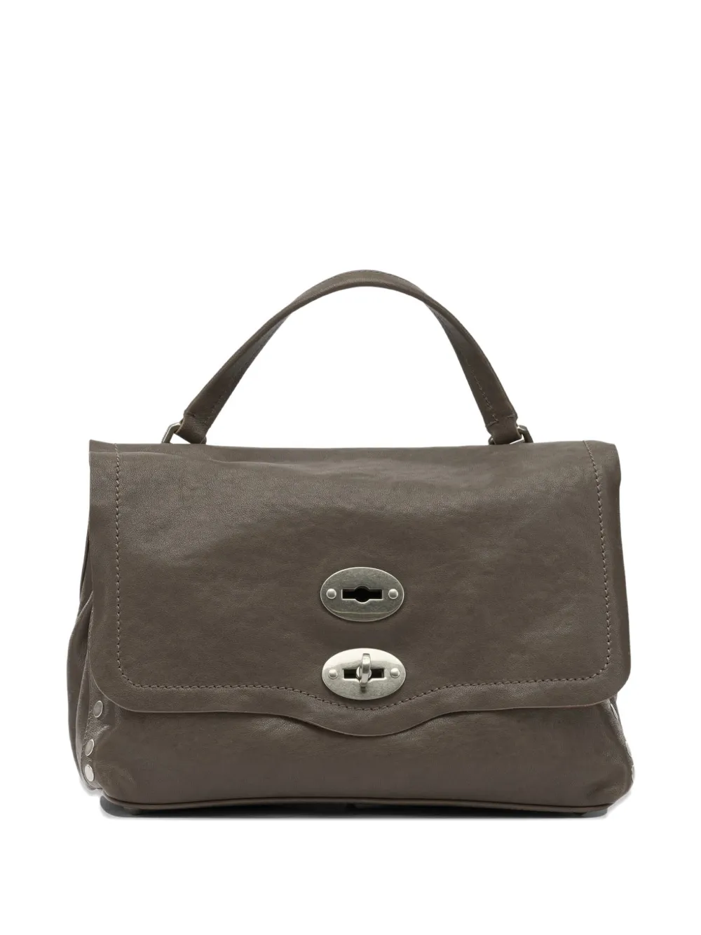 Zanellato Postina studs turnlock tote bag - Grigio