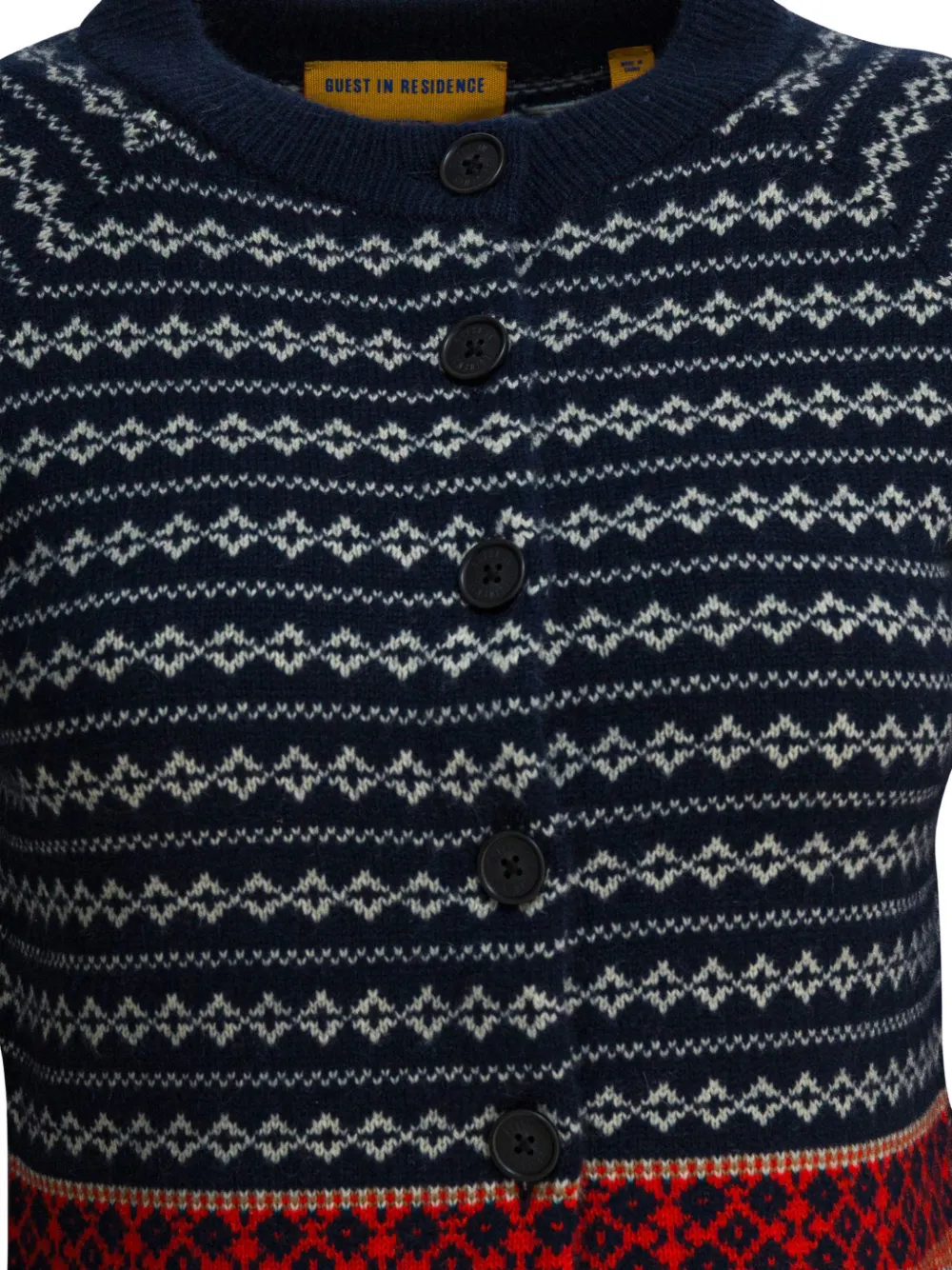  Guest In Residence Patterned Buttoned Cardigan - Blue 