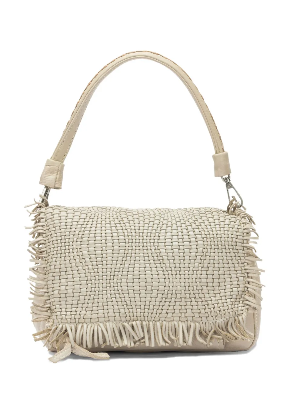 Reptile's House Anfora – shoulder bag with woven flap - Toni neutri