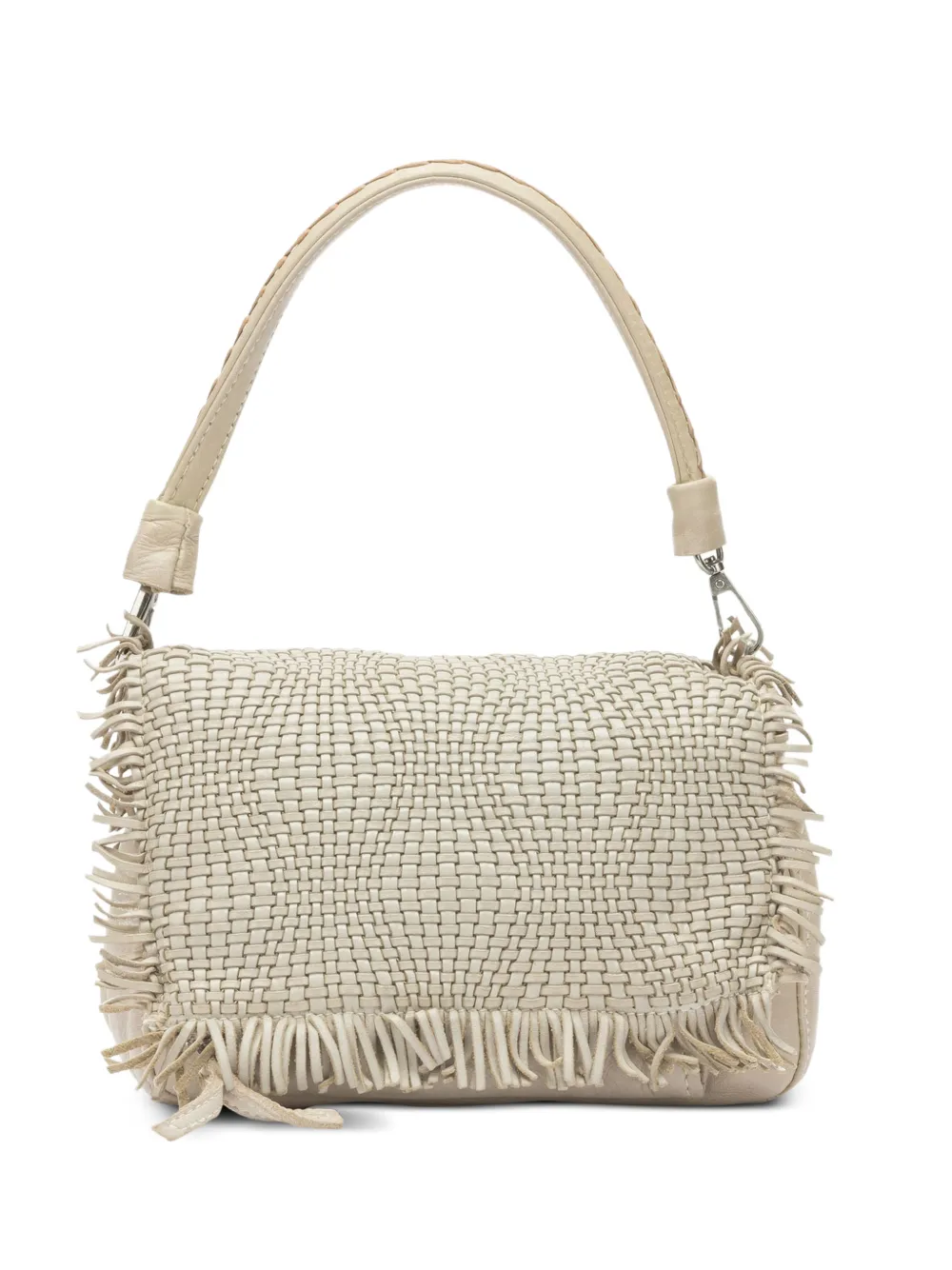 Reptile's House Anfora – shoulder bag with woven flap - Toni neutri