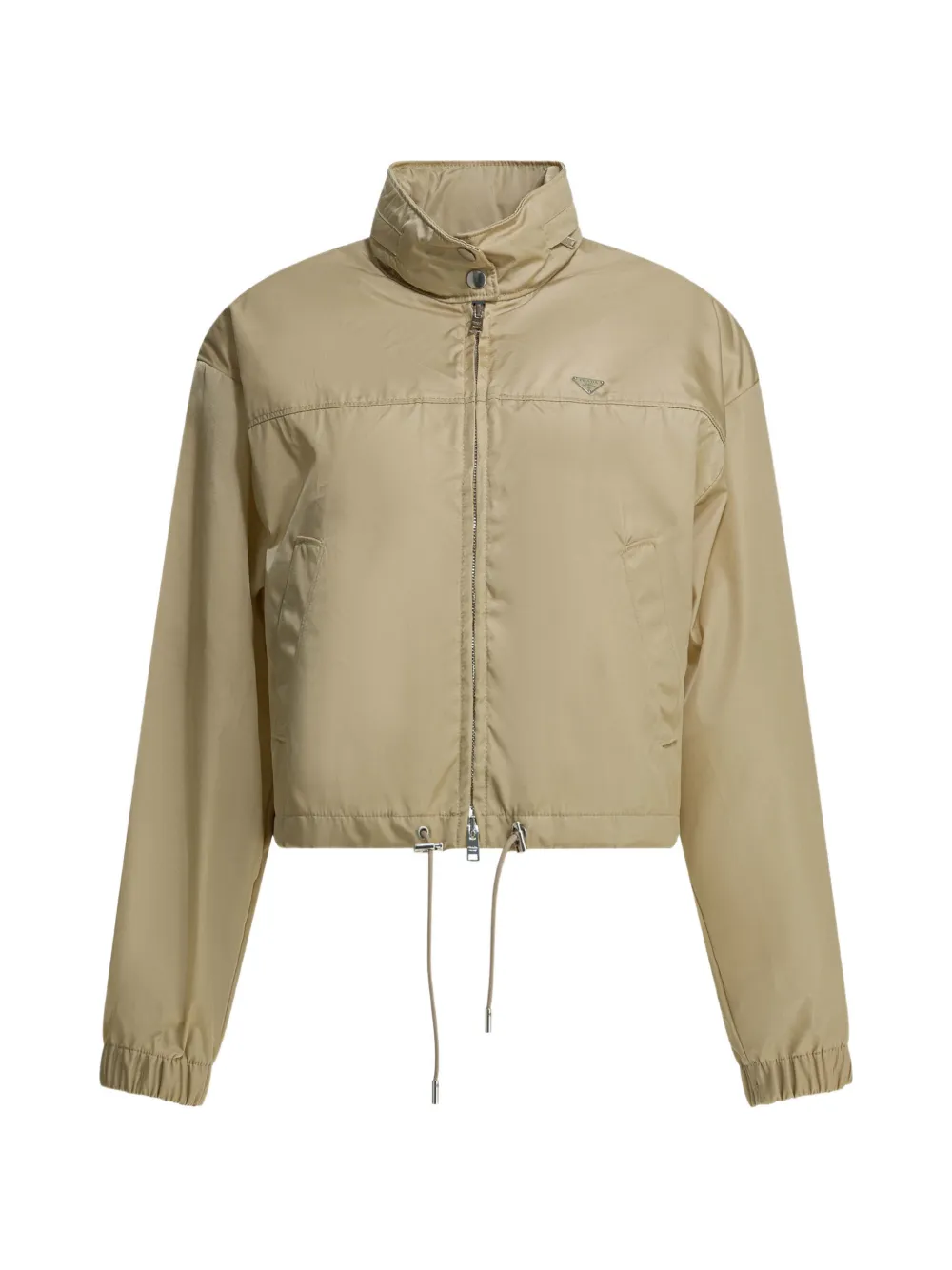Prada zip-up long-sleeve puffer jacket - Toni neutri