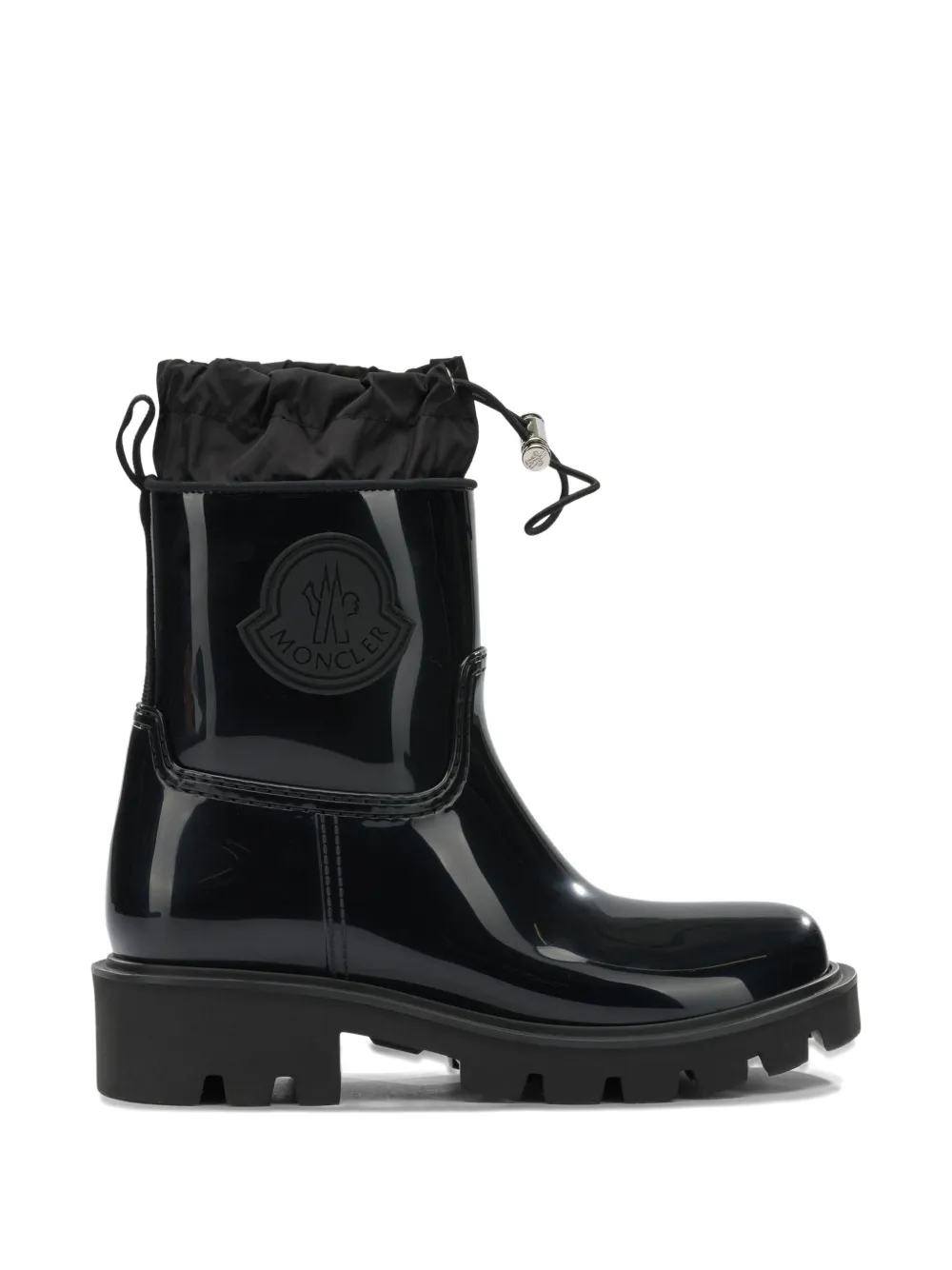 Moncler Kickstream Logo Lug-sole Boots In Black
